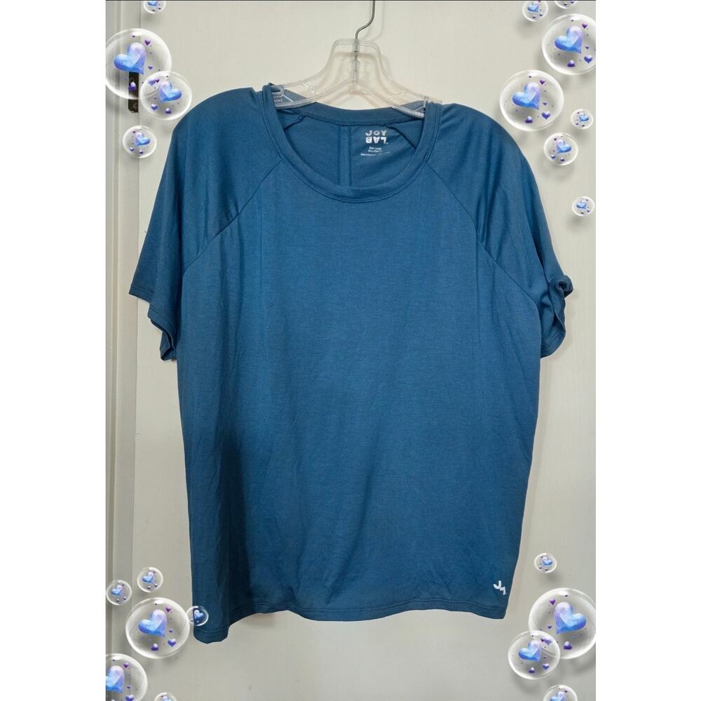 JOY LAB from Target Teal Blue Tie Back Athletic T-Shirt Top Tee Women's Size XL